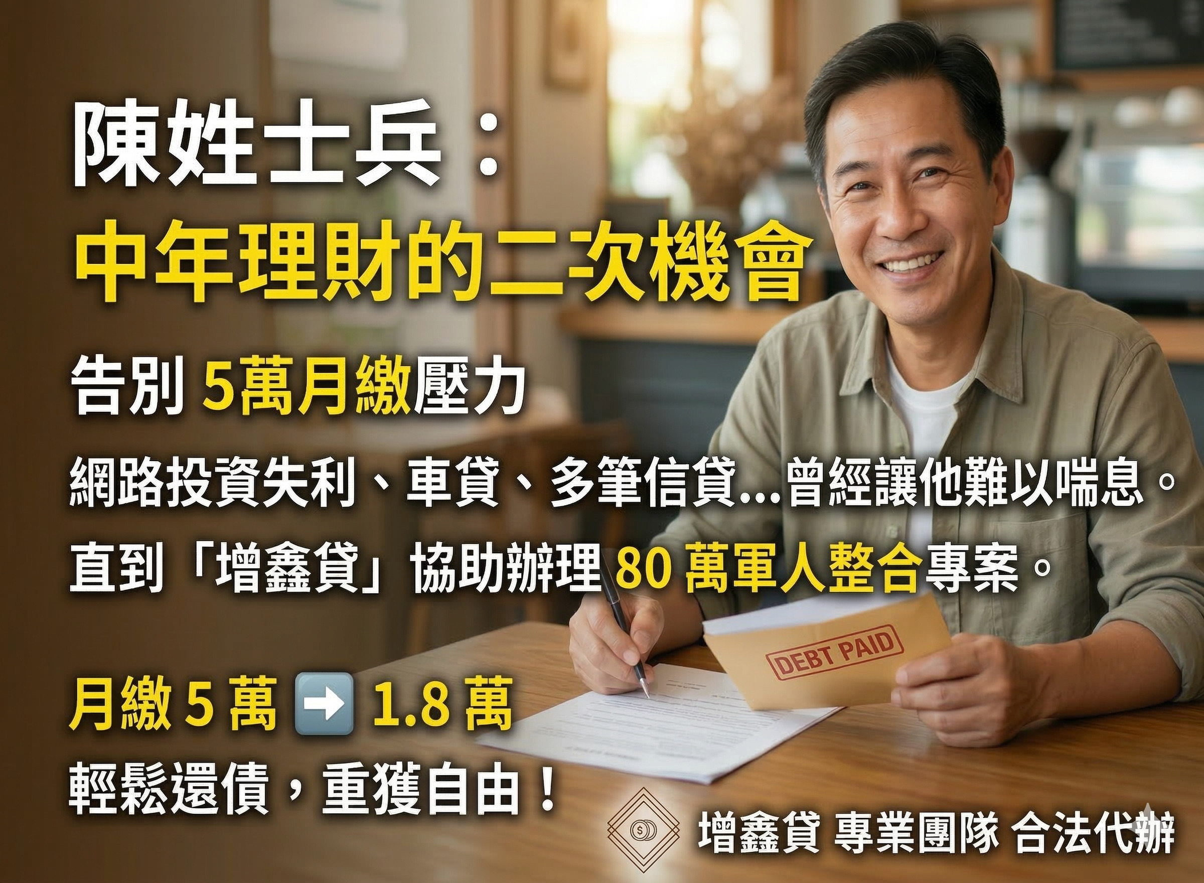 陳姓士兵：中年理財的二次機會