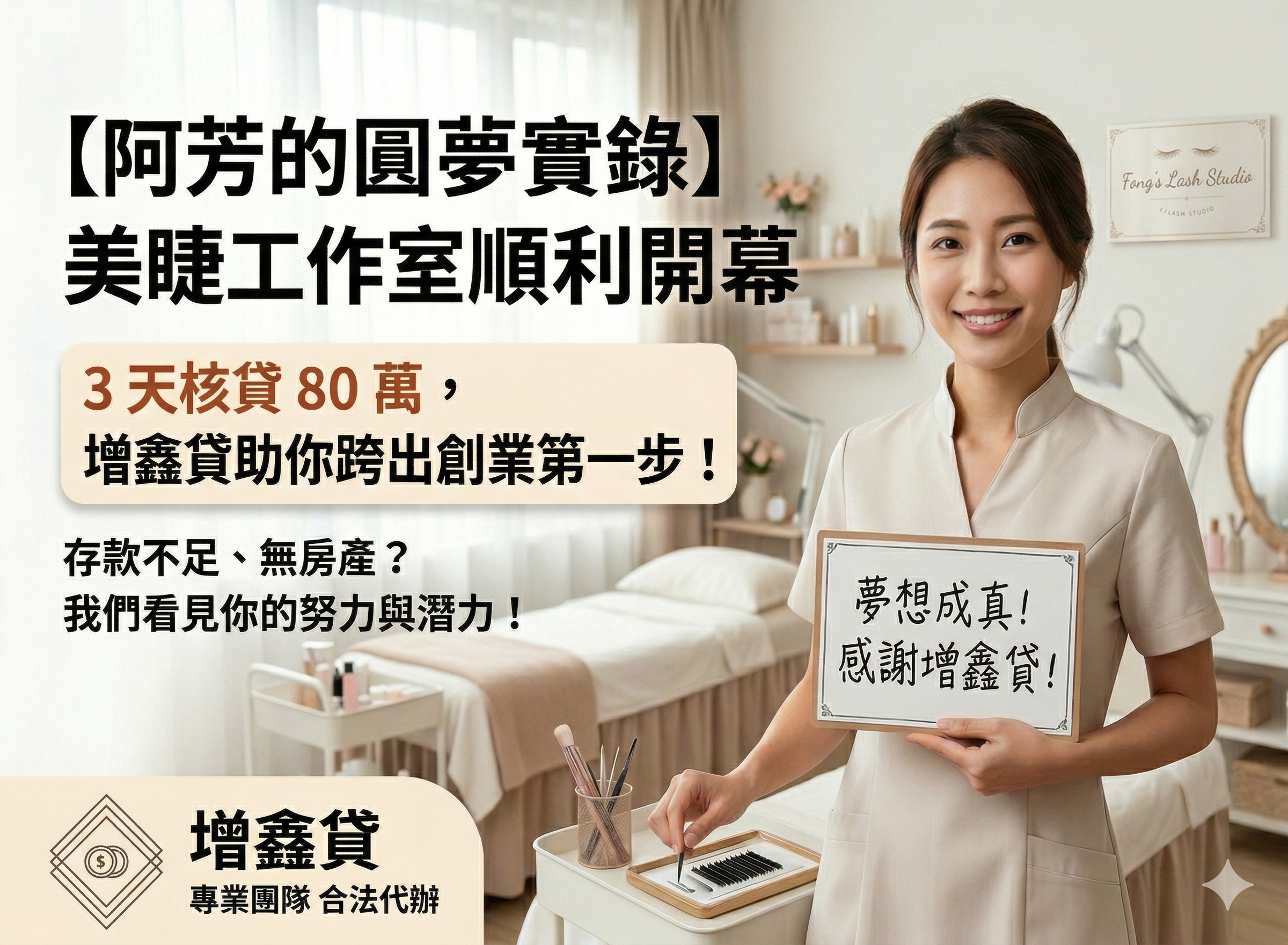 個人創業阿芳：夢想不卡關！美睫師阿芳的圓夢實錄